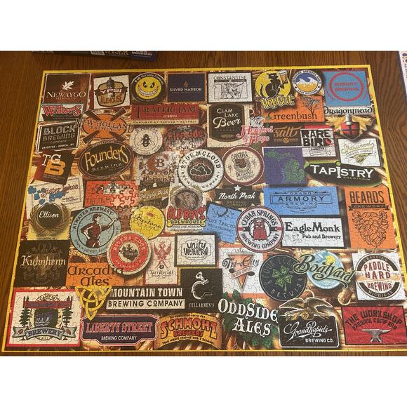 White Mountain Michigan‎ Beer 1000-Piece Puzzle COMPLETE - Picture 1 of 2